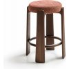 Barová stolička z jaseňového dreva v terakotovej farbe/v tmavo prírodnej farbe (výška sedadla 75 cm) Granite – Kave Home Barová stolička z jaseňového dreva v terakotovej farbe/v tmavo prírodnej farbe (výška sedadla 75 cm) Granite – Kave Home