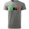 Italy Nápis - Klasické pánske tričko vyššej gramáže - XS ( Tmavosivý melír ) Italy Nápis - Klasické pánske tričko vyššej gramáže - XS ( Tmavosivý melír )