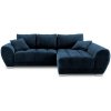 Windsor & Co Sofas Kráľovsky so zamatovým poťahom Nuage pravý roh modrá