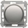 Stmievač pre stmievateľné LED, tlačidlovo-otočný, jednopólový strieborná matná V schodiskovom systém Stmievač pre stmievateľné LED, tlačidlovo-otočný, jednopólový strieborná matná V schodiskovom systém