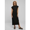 Urban Classics Ladies Long Extended Shoulder Dress black