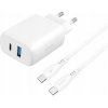 Nabíjačka do siete 230V 30W s USB-C a USB + Kábel 1m 60W USB-C Nabíjačka do siete 230V 30W s USB-C a USB + Kábel 1m 60W USB-C