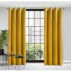 Eurofirany Dizajnový záves Rosa z jemného zamatu - 140x250 cm - horčicový uchytenie dekoračné kolieska Eurofirany Dizajnový záves Rosa z jemného zamatu - 140x250 cm - horčicový uchytenie dekoračné kolieska