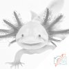 Vymalujsisam.sk Bodkovanie - Axolotl 3 Farba: Čierna, Veľkosť: 50x50cm, Rám: Bez rámu, iba zrolované plátno Vymalujsisam.sk Bodkovanie - Axolotl 3 Farba: Čierna, Veľkosť: 50x50cm, Rám: Bez rámu, iba zrolované plátno