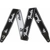 Fender Weighless Strap Running Logo White and Black