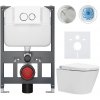 CERANO - Závesné WC s bidetom Cronus Standard - biela lesklá - tlačidlo Prime/Dualo, biele - závesné - nízky modul - predstenová inštalácia / sadrokartón - 59,3x38,4 cm CERANO - Závesné WC s bidetom Cronus Standard - biela lesklá - tlačidlo Prime/Dualo, biele - závesné - nízky modul - predstenová inštalácia / sadrokartón - 59,3x38,4 cm