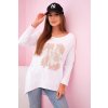 Dámska blúzka Juny s vreckami a ozdobnou potlačou Farba: Biela, Veľkosť: UNI Dámska blúzka Juny s vreckami a ozdobnou potlačou Farba: Biela, Veľkosť: UNI