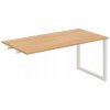 Pracovný stôl UNI O, k pozdĺ. reťazeniu, 160x75,5x80 cm, dub/biela Pracovný stôl UNI O, k pozdĺ. reťazeniu, 160x75,5x80 cm, dub/biela