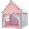 Veľký stan domček pre deti – ružový palác so závesmi Veľký stan domček pre deti – ružový palác so závesmi