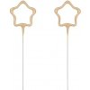 Ozdoba na tortu - prskavky hviezdy zlaté 2ks Ozdoba na tortu - prskavky hviezdy zlaté 2ks