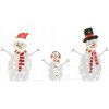 Strašidelná rodina snehuliakov 3 ks Teplá biela Polyester Strašidelná rodina snehuliakov 3 ks Teplá biela Polyester