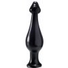 HardToys Big Tincel čierne vinylové dildo 34 x 3–9 cm