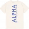 Alpha Industries BACKPRINT T tričko pánske vintage white Farba: béžová, Veľkosť: L Alpha Industries BACKPRINT T tričko pánske vintage white Farba: béžová, Veľkosť: L