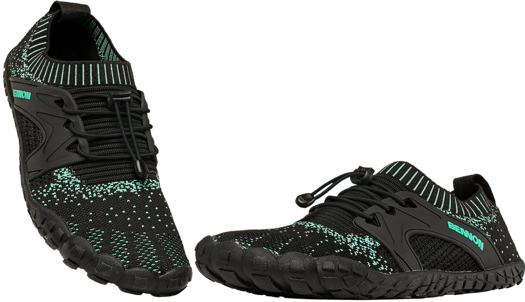 Bennon BOSKY Trq/black Barefoot Voľnočasová obuv čierna/modrá
