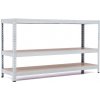 Policový regál Trestles RH 900x1400x400, nosnosť 900 kg, 3 police Farba: sivá, Typ police: drevená MDF 5,4 mm Policový regál Trestles RH 900x1400x400, nosnosť 900 kg, 3 police Farba: sivá, Typ police: drevená MDF 5,4 mm