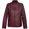 MAX Dámska kožená bunda Goldie - bordó MAX Dámska kožená bunda Goldie - bordó