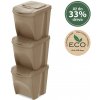 PROSPERPLAST Sada 3 odpadkových košov SORTIBOX ECO WOOD naturo 3 x 25 l PROSPERPLAST Sada 3 odpadkových košov SORTIBOX ECO WOOD naturo 3 x 25 l