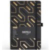 Castelli Gold Obelisk linajkový zápisník L A5 Black Castelli Gold Obelisk linajkový zápisník L A5 Black