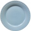 Porcelánový tanier v modrej farbe v retro štýle so srdiečkovým motívom a vrúbkami 19 cm Isabelle Rose 39066 Porcelánový tanier v modrej farbe v retro štýle so srdiečkovým motívom a vrúbkami 19 cm Isabelle Rose 39066