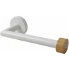 Spirella Držiak na toaletný papier IANA, oceľ, bambus, biely Spirella Držiak na toaletný papier IANA, oceľ, bambus, biely