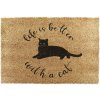 Rohožka z kokosového vlákna 40x60 cm Life Is Better With a Cat – Artsy Doormats Rohožka z kokosového vlákna 40x60 cm Life Is Better With a Cat – Artsy Doormats