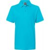 James & Nicholson JN 70K Piqué detské polo tričko modrá turquoise