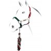 Equestro Set ohlávky s vodítkom Flaggy ro zelená /white/red