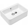 Villeroy & Boch O.novo - Keramický drez 595x500x200 mm, s prepadom, alpská biela 63220001 Villeroy & Boch O.novo - Keramický drez 595x500x200 mm, s prepadom, alpská biela 63220001