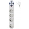 Solight přepěťová ochrana, 150J, 4 zásuvky, 1,5m, bílá - PO46 Solight přepěťová ochrana, 150J, 4 zásuvky, 1,5m, bílá - PO46