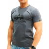 Alpha Industries Basic T-Shirt Greyblack/black tričko pánske Farba: šedá, Veľkosť: 3XL Alpha Industries Basic T-Shirt Greyblack/black tričko pánske Farba: šedá, Veľkosť: 3XL