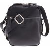 Hexagona malá pánská taštička přes rameno 291329 černá nylonová s koženými doplňky