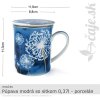 HRNČEK Púpava modrá so sitkom 0,37l – porcelán HRNČEK Púpava modrá so sitkom 0,37l – porcelán