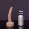 Erotixxx Toys Glizzy Pale Flesh 75% L prémiové silikónové dildo s Vac-U-Lock 23,5 x 3,9–4,8 cm
