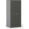 Kancelárska policová skriňa PRIMO GRAY s dverami, 1781 x 800 x 600 mm, sivá/grafit Kancelárska policová skriňa PRIMO GRAY s dverami, 1781 x 800 x 600 mm, sivá/grafit