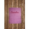 Vyšívaná osuška s menom Stanka Farba osušky: Červená, Farba výšivky: Tmavomodrá Vyšívaná osuška s menom Stanka Farba osušky: Červená, Farba výšivky: Tmavomodrá
