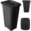 Kadax Odpadkový kôš čierny plastový s klapkou 30 l