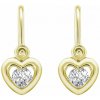 Eppi Zlaté detské náušnice srdiečka s lab-grown diamantmi Aurora EP48022 Eppi Zlaté detské náušnice srdiečka s lab-grown diamantmi Aurora EP48022