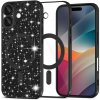 Techsuit - Luxury Glitter MagSafe ochranný obal na iPhone 17 – čierny Techsuit - Luxury Glitter MagSafe ochranný obal na iPhone 17 – čierny