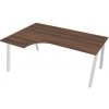 Hobis Pracovný stôl UNI A, ergo, pravý, 180x75,5x120 cm, orech/biela Hobis Pracovný stôl UNI A, ergo, pravý, 180x75,5x120 cm, orech/biela