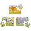 Bigjigs Toys Puzzle 3v1 safari zvieratká Bigjigs Toys Puzzle 3v1 safari zvieratká