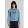 GANT CROPPED DENIM JACKET MID BLUE BROKEN IN
