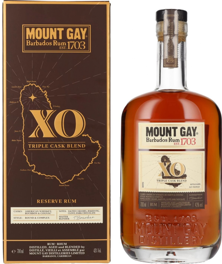 Mount Gay X.O. 43% 0,7 l (kartón)
