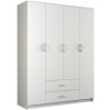 Šatníková skriňa ROMANA 160 Bez zrkadlá Biela Šatníková skriňa ROMANA 160 Bez zrkadlá Biela