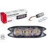 AMiO Výstražné osvetlenie oranžové 4x3W LED R65 R10 12/24V IP67 AMiO Výstražné osvetlenie oranžové 4x3W LED R65 R10 12/24V IP67