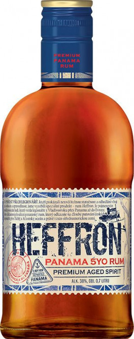 Heffron rum 38% 5y 0,7 l (čistá fľaša)