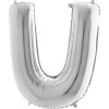 Nafukovací balónik písmeno U strieborné 102 cm - Grabo Nafukovací balónik písmeno U strieborné 102 cm - Grabo