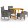 Zostava záhradného nábytku z dreva VidaXL, sivá, 5-dielna Zostava záhradného nábytku z dreva VidaXL, sivá, 5-dielna