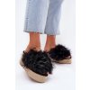 Boto Dámske sandále na klinovom podpätku s kožušinou a pletením čierne Virela čierna | kaki 41 Boto 5905677819908 Boto Dámske sandále na klinovom podpätku s kožušinou a pletením čierne Virela čierna | kaki 41 Boto 5905677819908