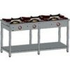 EGAZ Plynový gastronomický sporák 3-hořákový, 1690x600x850 mm s policí,3x9 kW | EGAZ, TG-330.III EGAZ Plynový gastronomický sporák 3-hořákový, 1690x600x850 mm s policí,3x9 kW | EGAZ, TG-330.III
