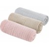 Sleepee Mušelinové 30x30 Grey/Sand/Rose 3 ks